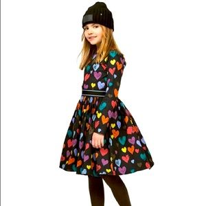 Molo -Love Forever- black dress with colored harts